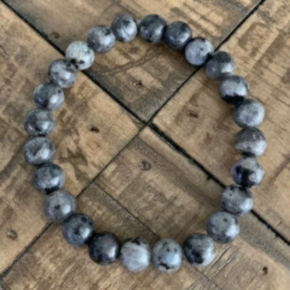 8mm Larvikite Chakra Bead Stretch Bracelet - Picture 8 of 8